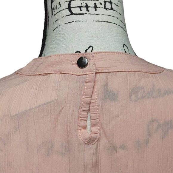 AQE Fashion Peach Long Sleeve Blouse Sz  EU XL/US L - Picture 7 of 9